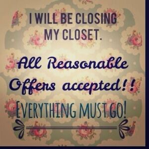 CLOSING CLOSET SALE